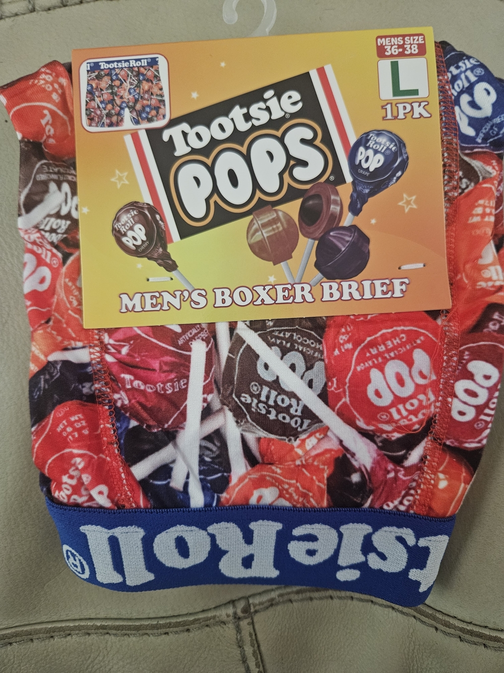 Tootsie Pops Mens Red Multicolor Boxer Briefs